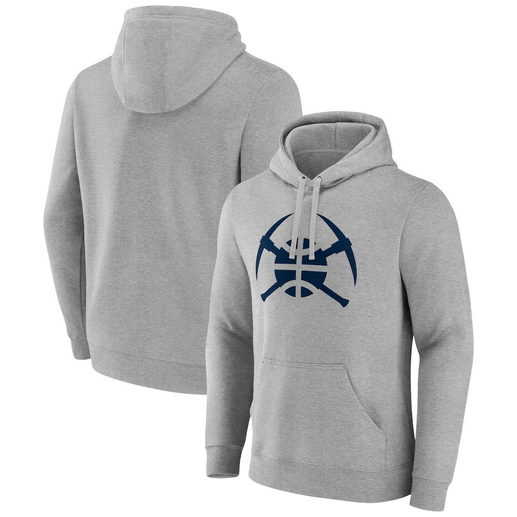 Denver Nuggets Alternate Logo Pullover Hoodie Gray
