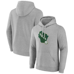 Milwaukee Bucks Alternate Logo Pullover Hoodie Gray
