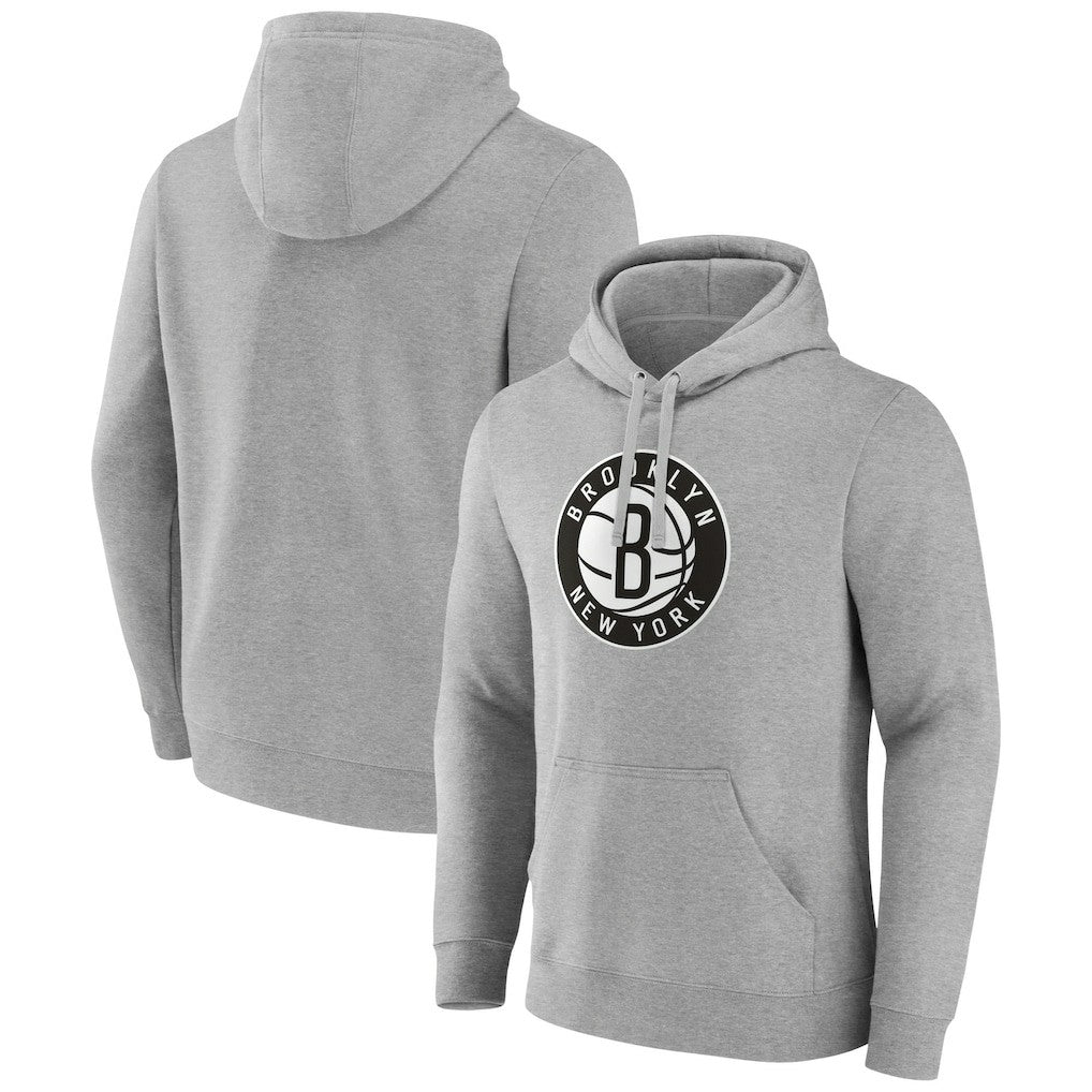 Brooklyn Nets Alternate Logo Pullover Hoodie Gray