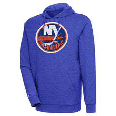 NHL New York Islanders Antigua Logo Action Chenille Pullover Hoodie - Heather Royal