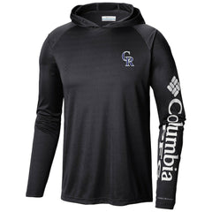 Colorado Rockies Columbia Terminal Tackle Long Sleeve Hoodie T-Shirt - Black Hoodies