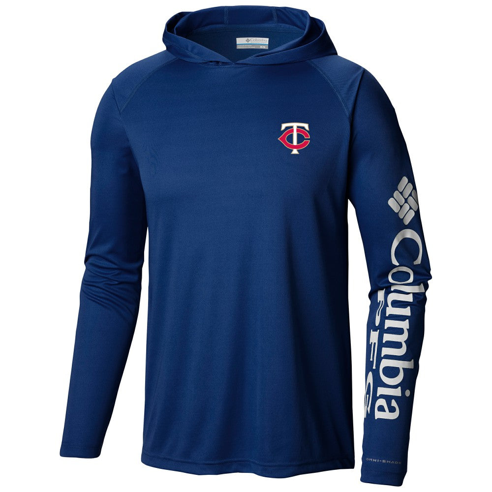 Minnesota Twins Columbia Terminal Tackle Long Sleeve Hoodie T-Shirt - Navy Hoodies