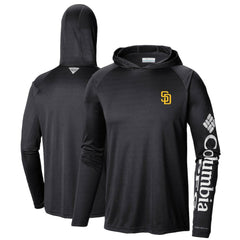 San Diego Padres Columbia Terminal Tackle Long Sleeve Hoodie T-Shirt - Black Hoodies