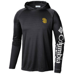 San Diego Padres Columbia Terminal Tackle Long Sleeve Hoodie T-Shirt - Black Hoodies