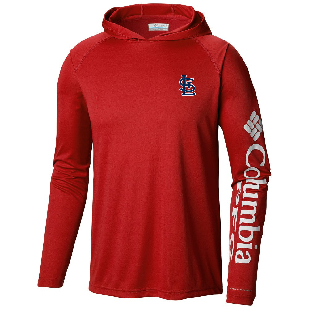 St. Louis Cardinals Columbia Terminal Tackle Long Sleeve Hoodie T-Shirt - Red Hoodies