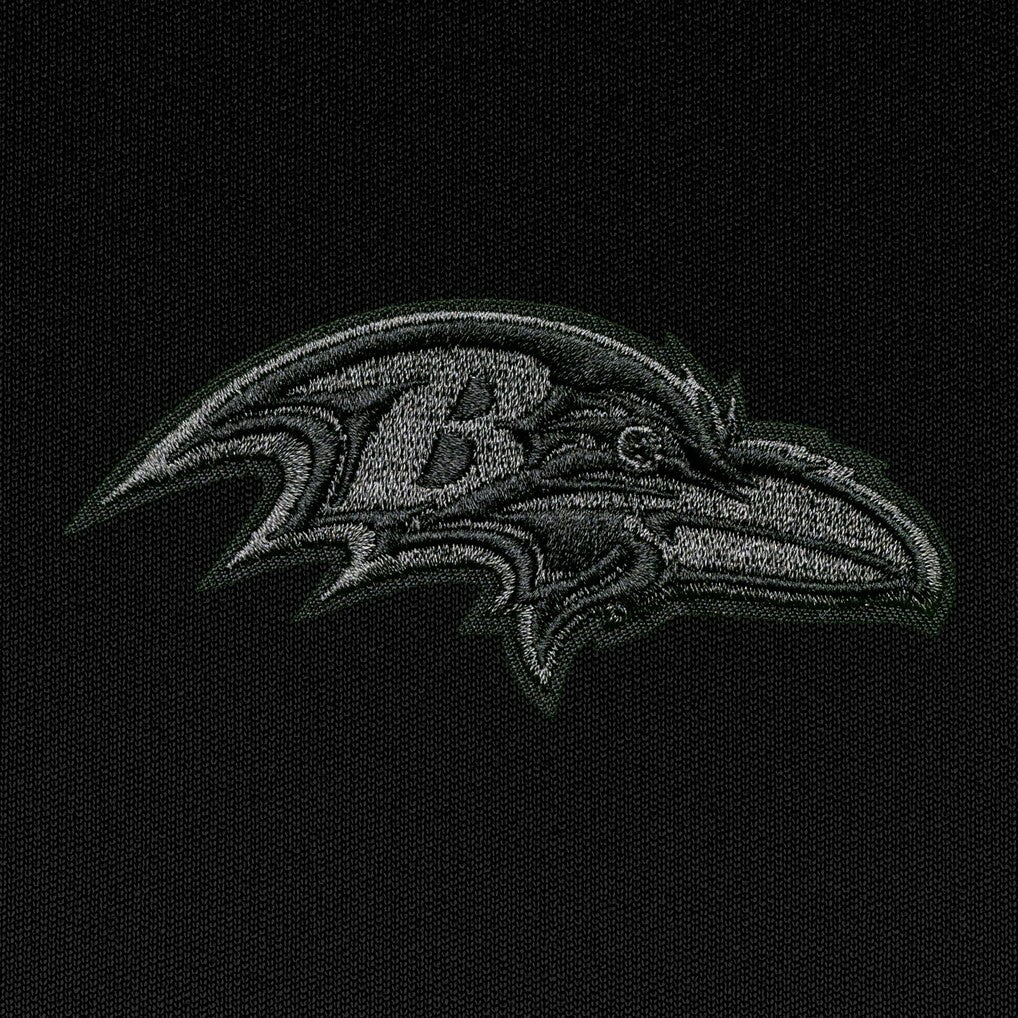 Baltimore Ravens Antigua Tonal Logo Generation Quarter-Zip Pullover Top Black
