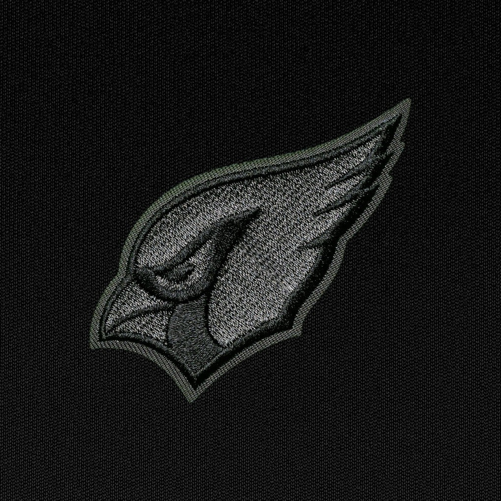 Arizona Cardinals Antigua Tonal Logo Tribute Quarter-Zip Pullover Top Black