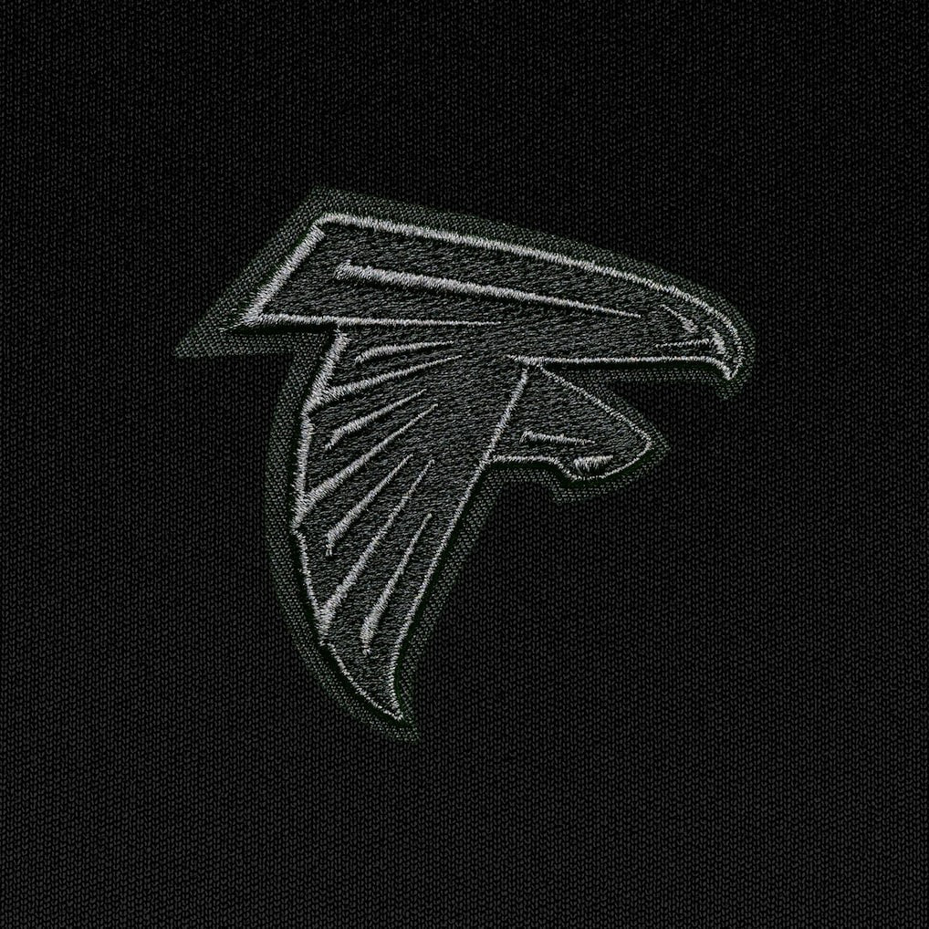 Atlanta Falcons Antigua Tonal Logo Tribute Quarter-Zip Pullover Top Black