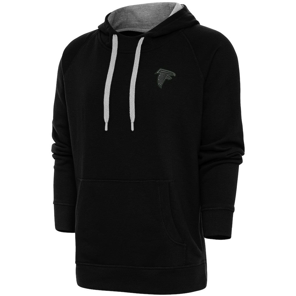 Atlanta Falcons Antigua Tonal Logo Victory Pullover Hoodie Black
