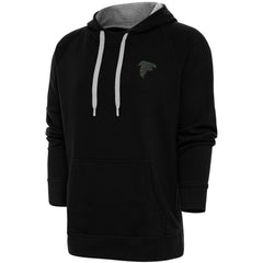 Atlanta Falcons Antigua Tonal Logo Victory Pullover Hoodie Black