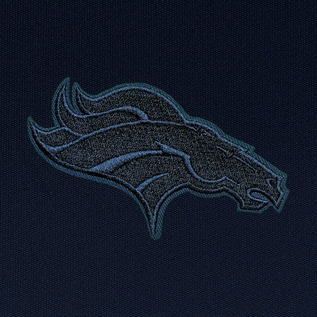Denver Broncos Antigua Tonal Logo Victory Pullover Hoodie Navy