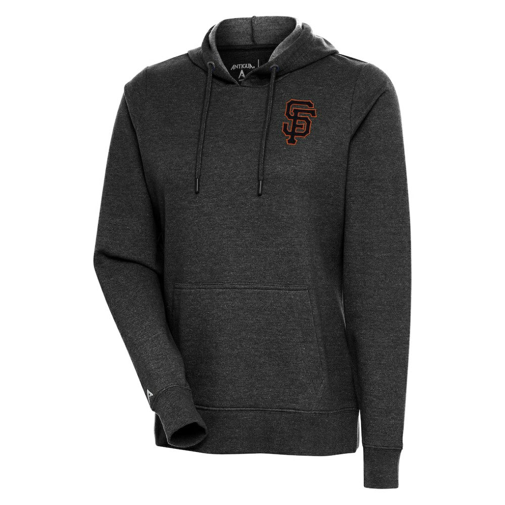 San Diego Padres Antigua Women's Action Pullover Hoodie - Heather Black Hoodies