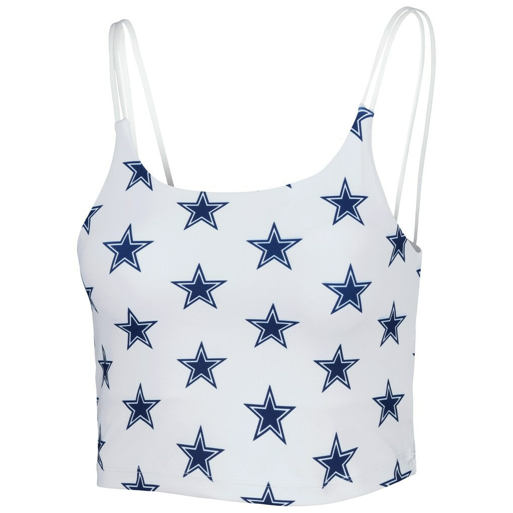 Dallas Cowboys Women's Countess Allover Print Sleeveless Cami Tank Top White