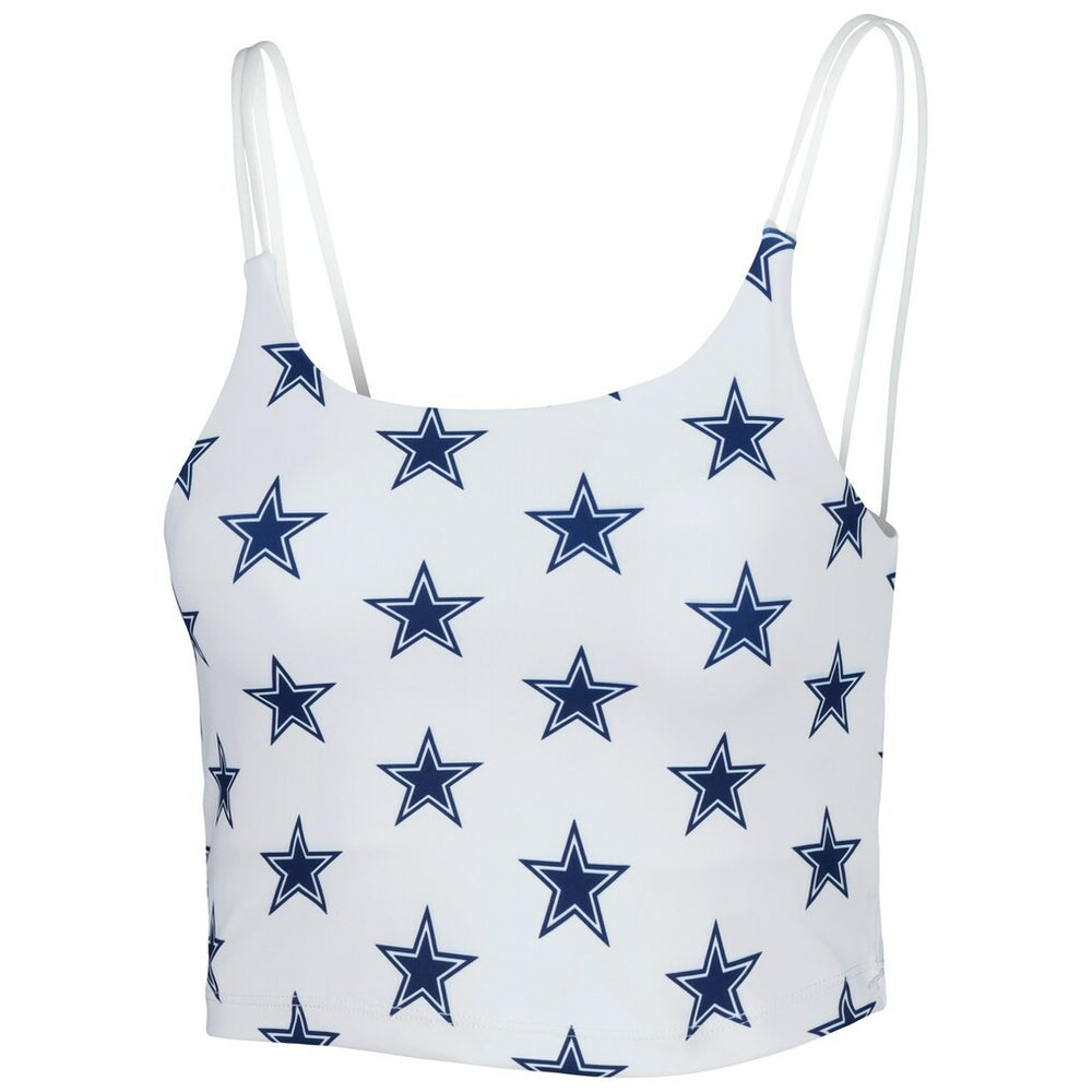 Dallas Cowboys Women's Countess Allover Print Sleeveless Cami Tank Top White
