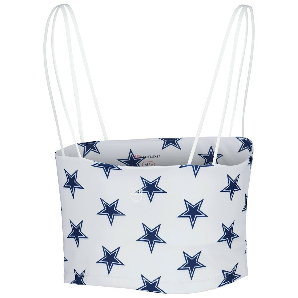 Dallas Cowboys Women's Countess Allover Print Sleeveless Cami Tank Top White