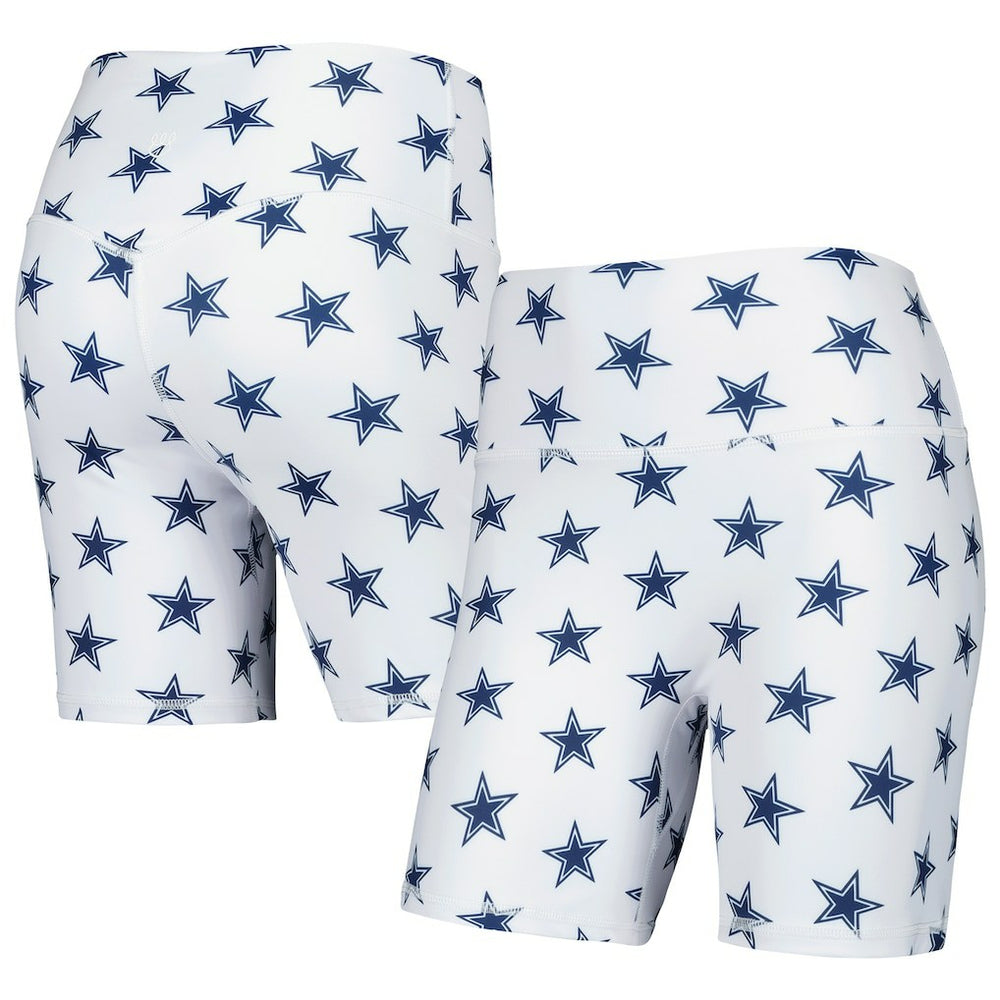 Dallas Cowboys Women's Allover Print Biker Shorts White