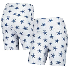 Dallas Cowboys Women's Allover Print Biker Shorts White
