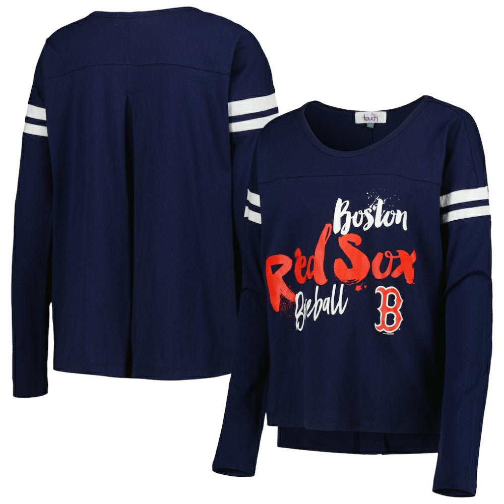 Boston Red Sox Touch Women's Free Agent Long Sleeve T-Shirt - Navy T-shirts
