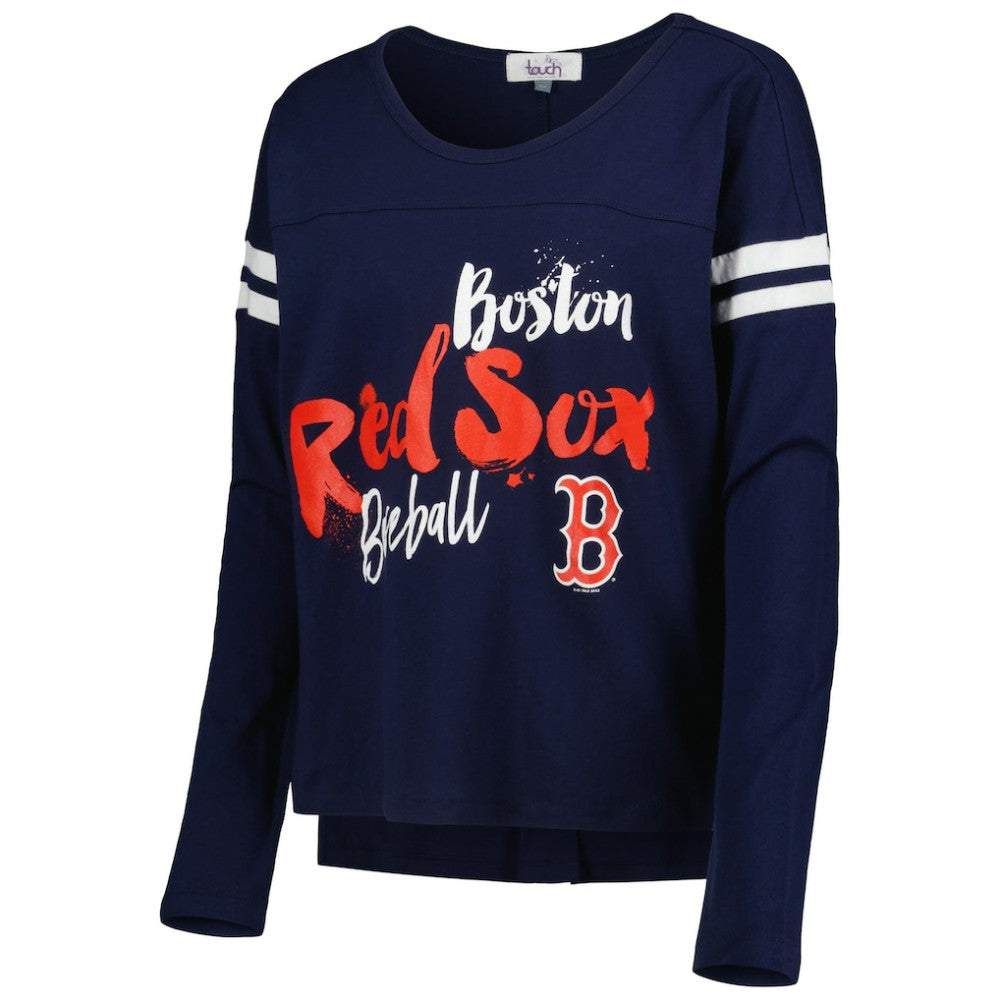 Boston Red Sox Touch Women's Free Agent Long Sleeve T-Shirt - Navy T-shirts