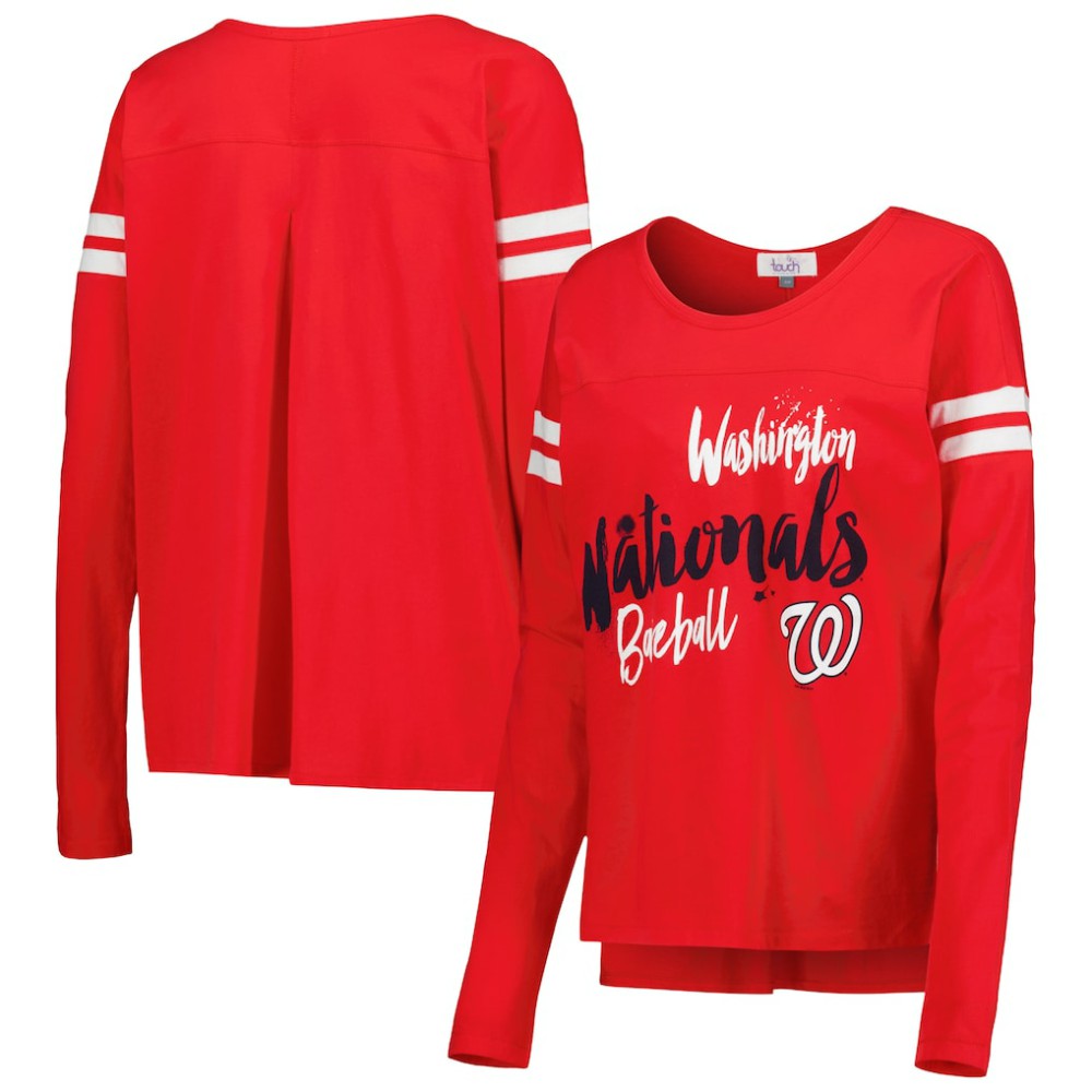 Washington Nationals Touch Women's Free Agent Long Sleeve T-Shirt - Red T-shirts