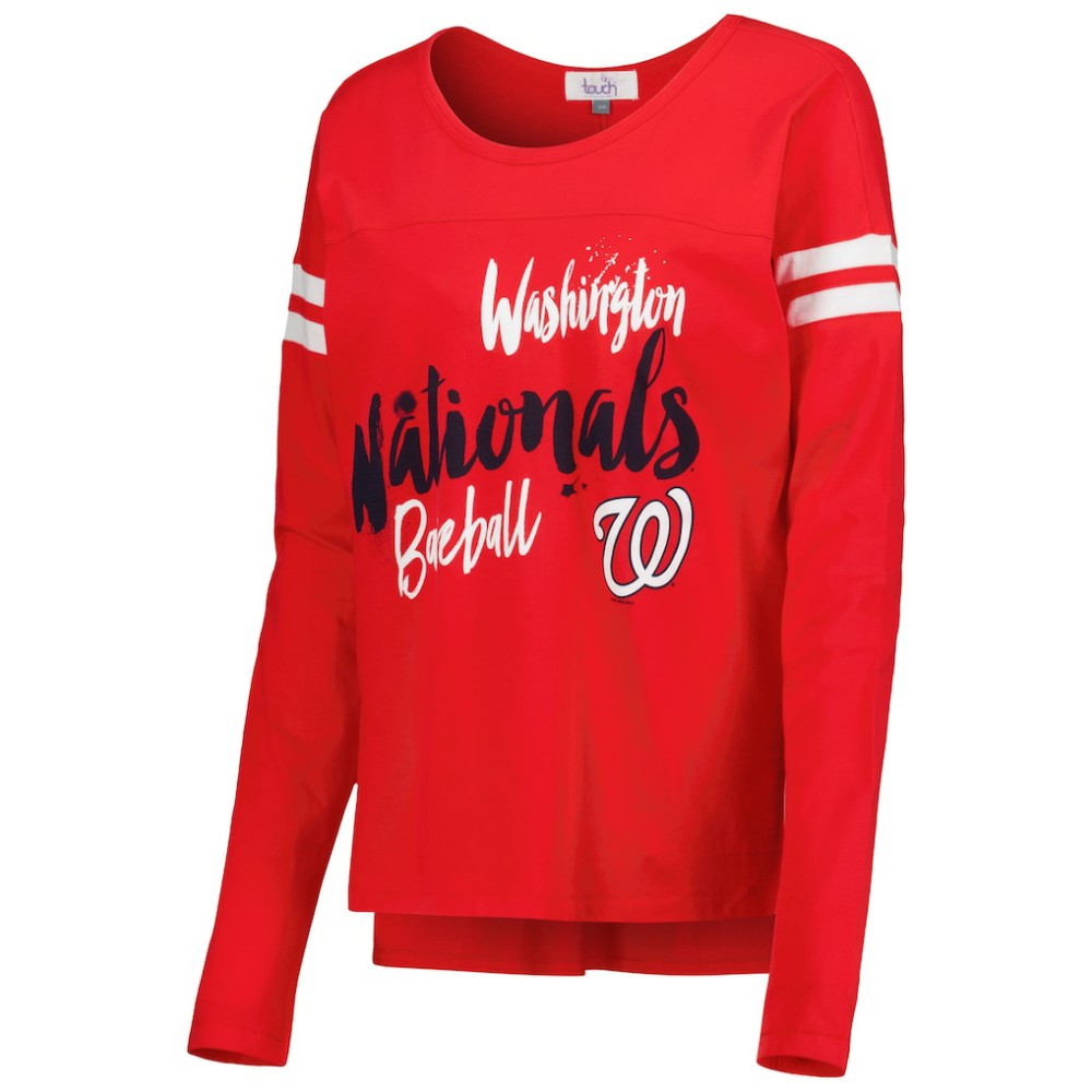 Washington Nationals Touch Women's Free Agent Long Sleeve T-Shirt - Red T-shirts