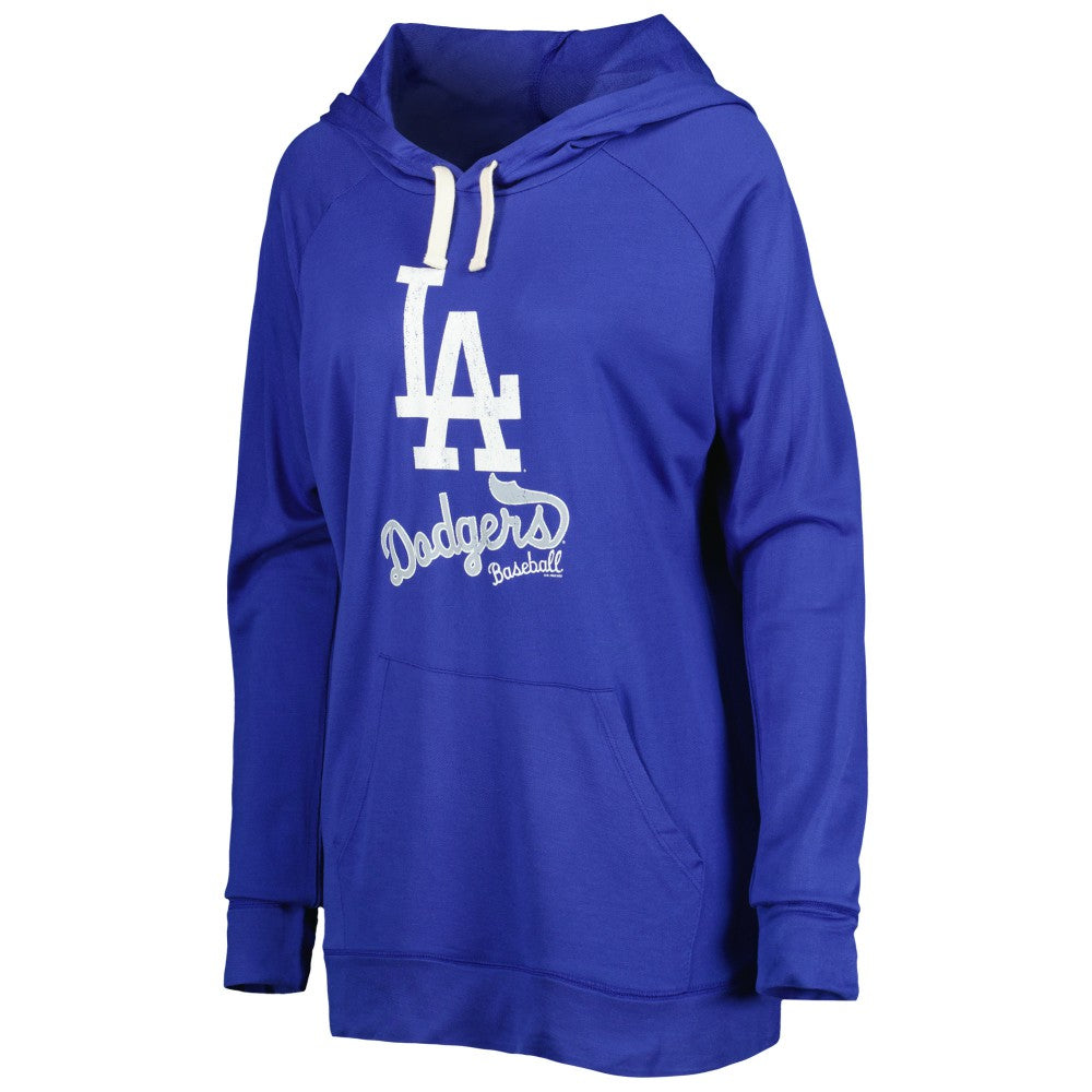 Los Angeles Dodgers Touch Women's Pre-Game Raglan Pullover Hoodie - Royal Hoodies