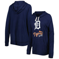 Detroit Tigers Touch Women's Pre-Game Raglan Pullover Hoodie - Navy Hoodies