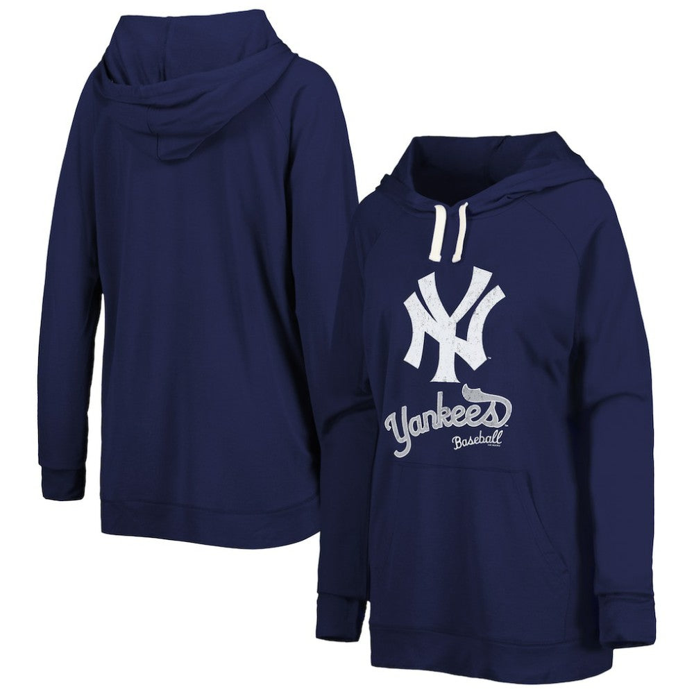New York Yankees Touch Women's Pre-Game Raglan Pullover Hoodie - Navy Hoodies