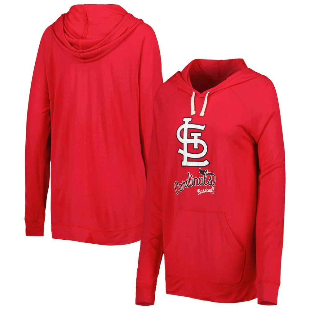 St. Louis Cardinals Touch Women's Pre-Game Raglan Pullover Hoodie - Red Hoodies