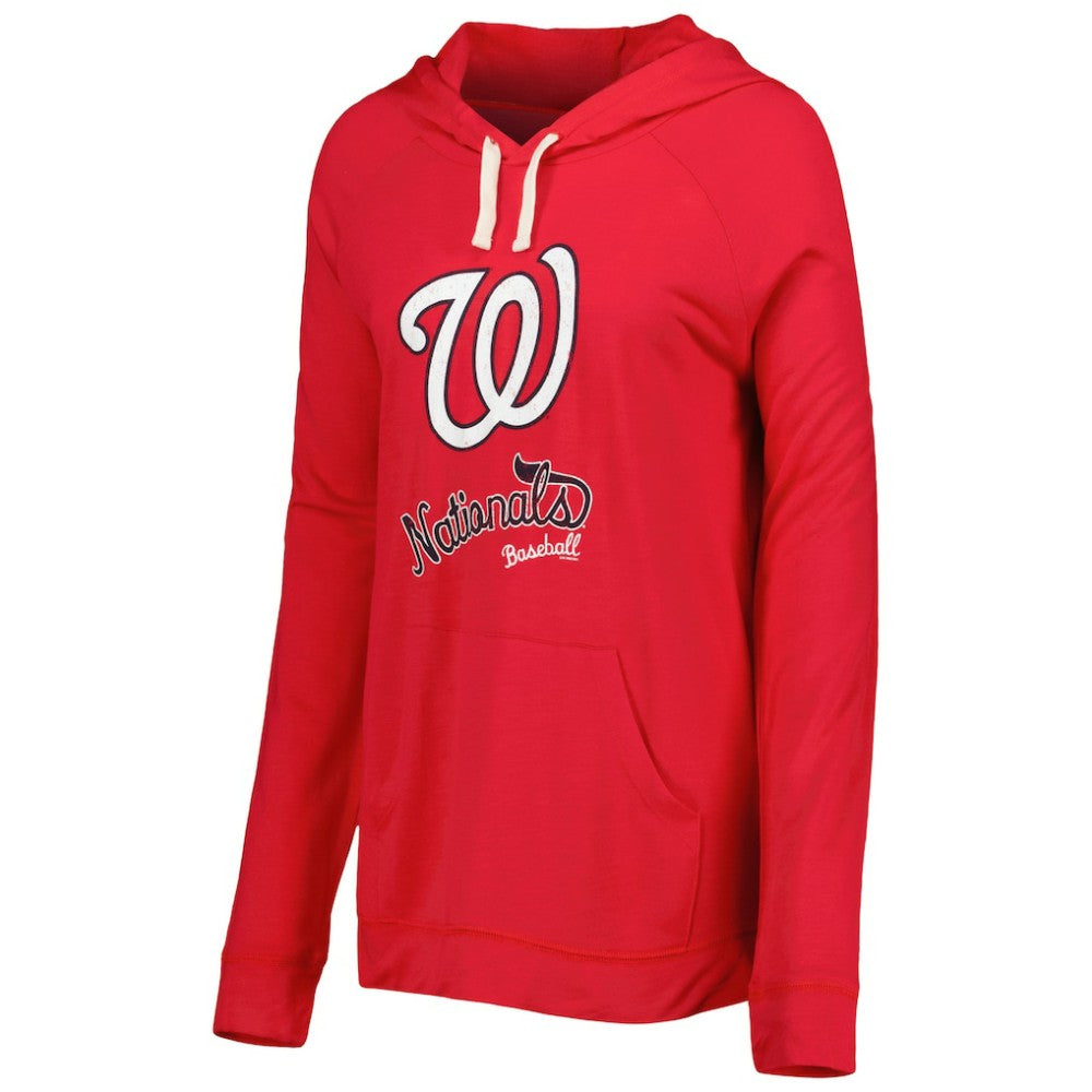 Washington Nationals Touch Women's Pre-Game Raglan Pullover Hoodie - Red Hoodies