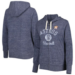 Houston Astros Touch Women's Training Camp Tri-Blend Lightweight Full-Zip Hoodie - Heather Navy Hoodies