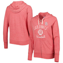 St. Louis Cardinals Touch Women's Training Camp Tri-Blend Lightweight Full-Zip Hoodie - Red Hoodies