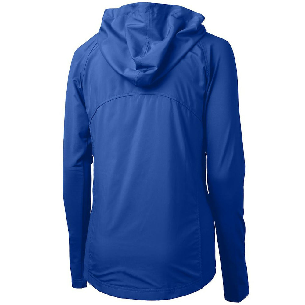 Seattle Seahawks Cutter & Buck Women's Throwback Logo Adapt Eco Knit Hybrid Recycled Full-Zip Hoodie Royal