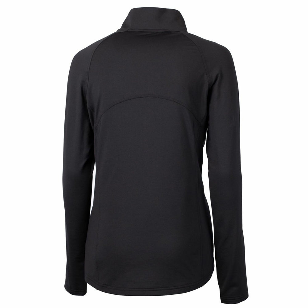 Tampa Bay Buccaneers Cutter & Buck Women's Throwback Logo Adapt Eco Knit Stretch Recycled Half-Zip Pullover Top Black