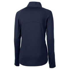 Chicago Bears Cutter & Buck Women's Throwback Logo Adapt Eco Knit Stretch Recycled Half-Zip Pullover Top Navy