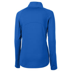 Seattle Seahawks Cutter & Buck Women's Throwback Logo Adapt Eco Knit Stretch Recycled Half-Zip Pullover Top Royal