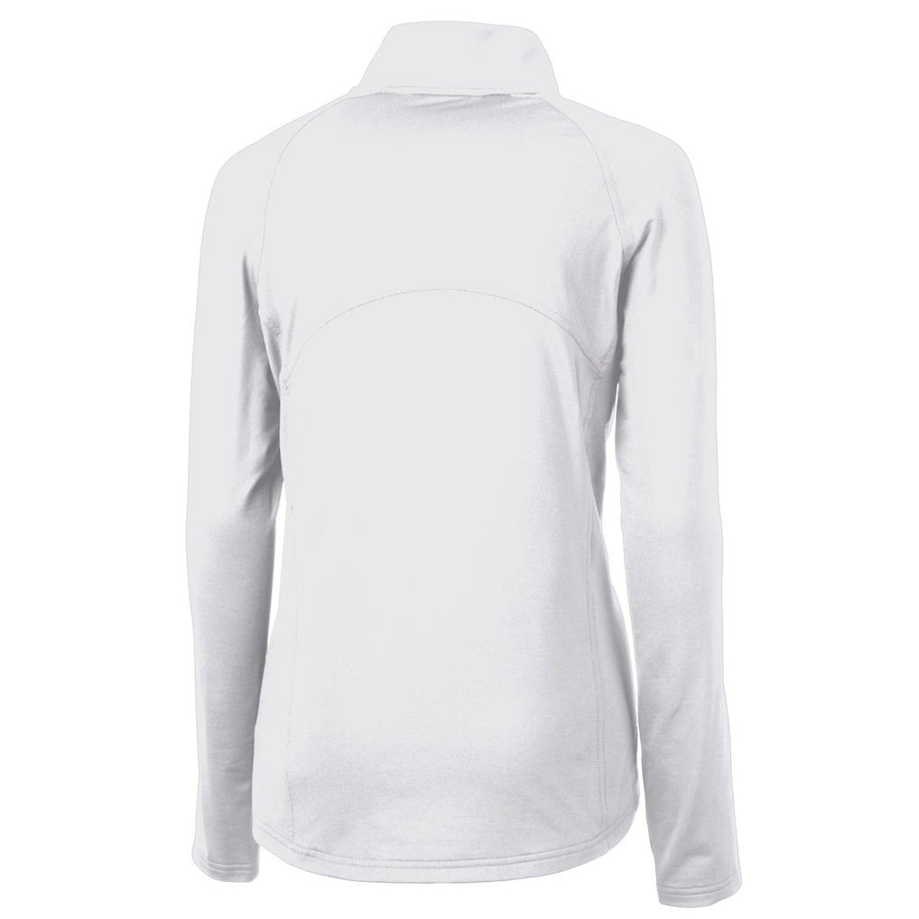 Buffalo Bills Cutter & Buck Women's Throwback Logo Adapt Eco Knit Stretch Recycled Half-Zip Pullover Top White