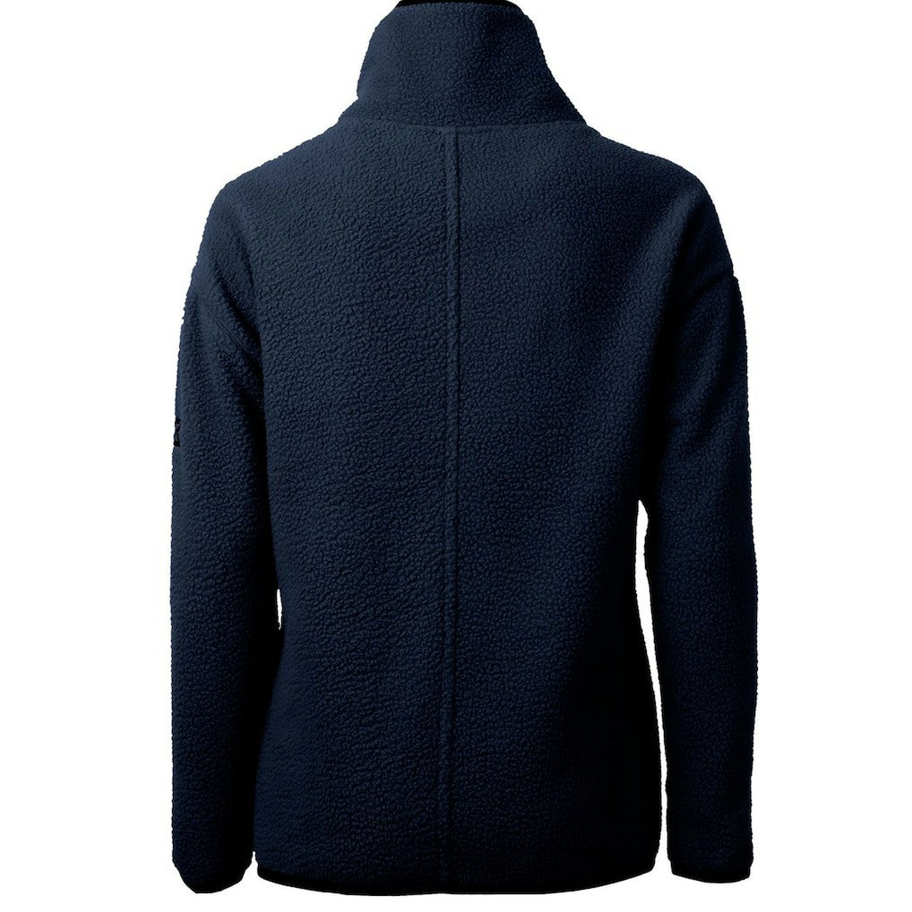 New York Giants Cutter & Buck Women's Throwback Logo Cascade Eco Sherpa Fleece Half-Zip Pullover Jacket Navy