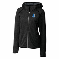 Detroit Lions Cutter & Buck Women's Throwback Logo Mainsail Full-Zip Jacket Heather Charcoal