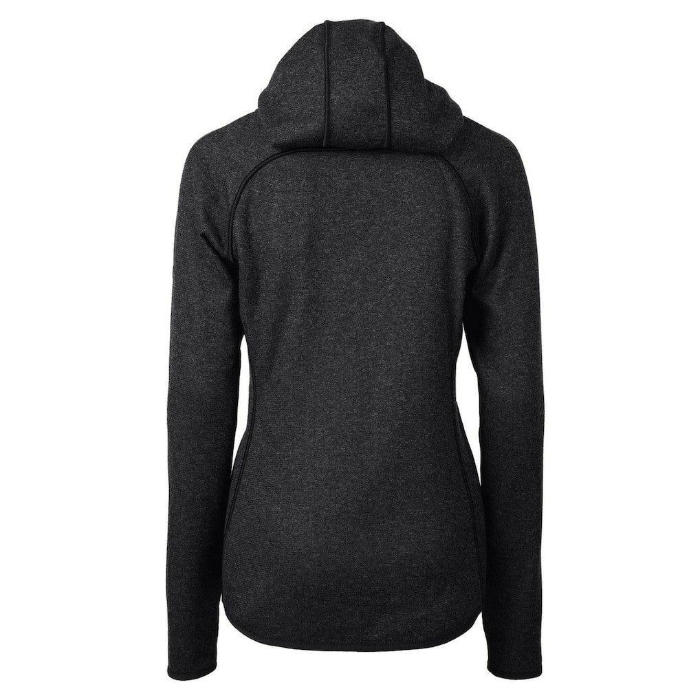 Denver Broncos Cutter & Buck Women's Throwback Logo Mainsail Full-Zip Jacket Heather Charcoal