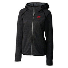 Buffalo Bills Cutter & Buck Women's Throwback Logo Mainsail Full-Zip Jacket Heather Charcoal