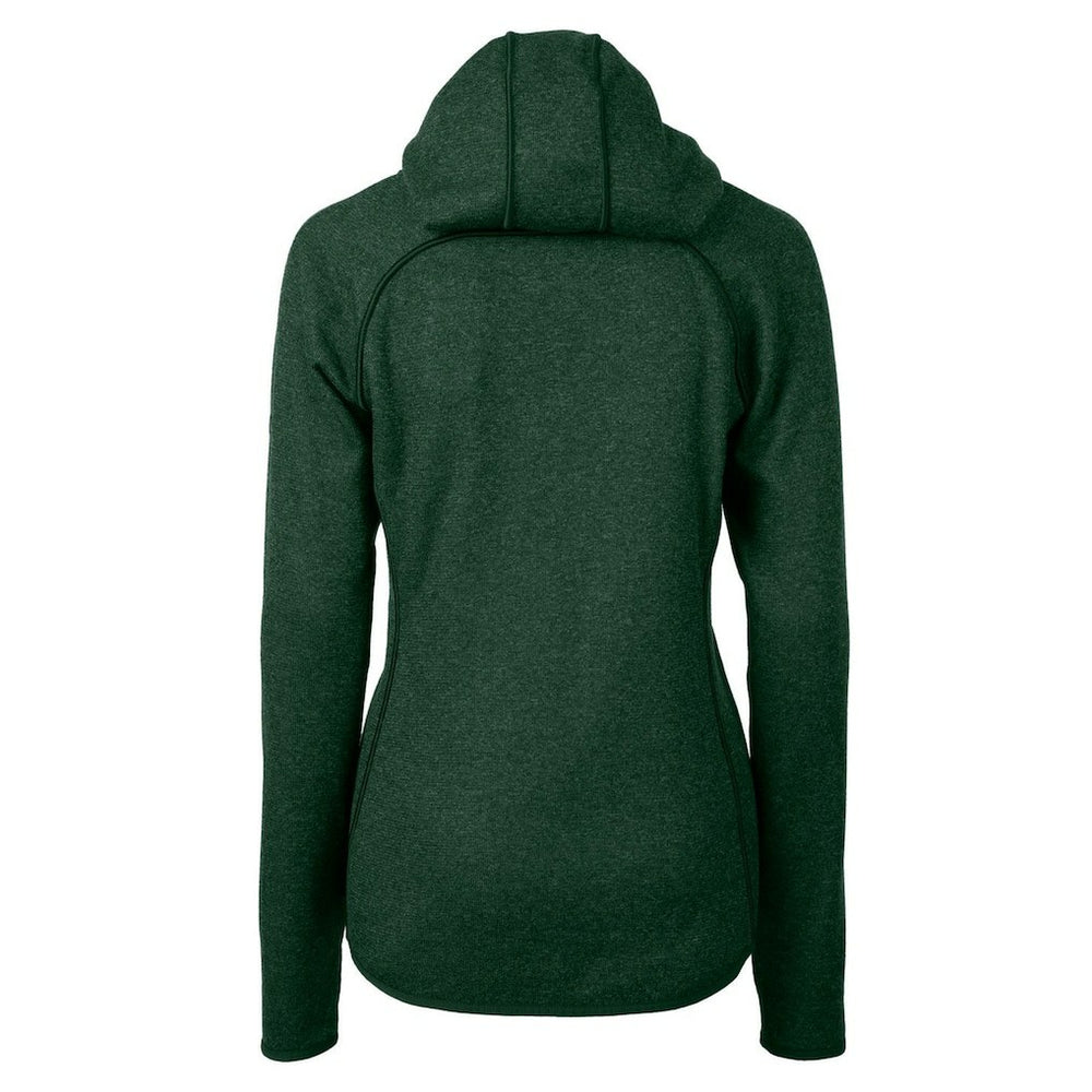 New York Jets Cutter & Buck Women's Throwback Logo Mainsail Full-Zip Jacket Heather Green