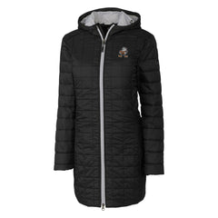 Cleveland Browns Cutter & Buck Women's Throwback Logo Rainier Primaloft Eco Full-Zip Hoodie Long Coat Black