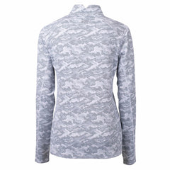 Detroit Lions Cutter & Buck Women's Throwback Logo Traverse Camo Quarter-Zip Pullover Top Charcoal