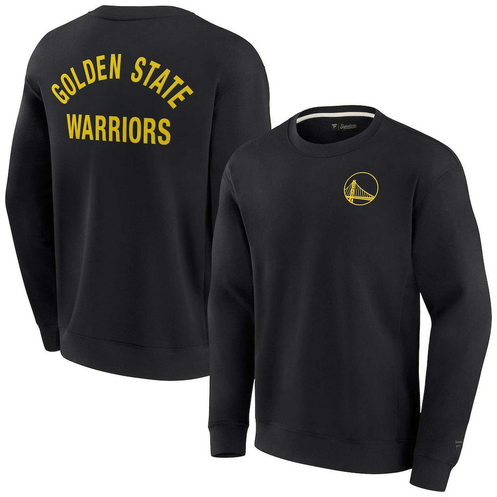 Golden State Warriors Unisex Elements Super Soft Fleece Pullover Sweatshirt Black