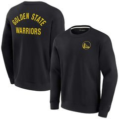Golden State Warriors Unisex Elements Super Soft Fleece Pullover Sweatshirt Black