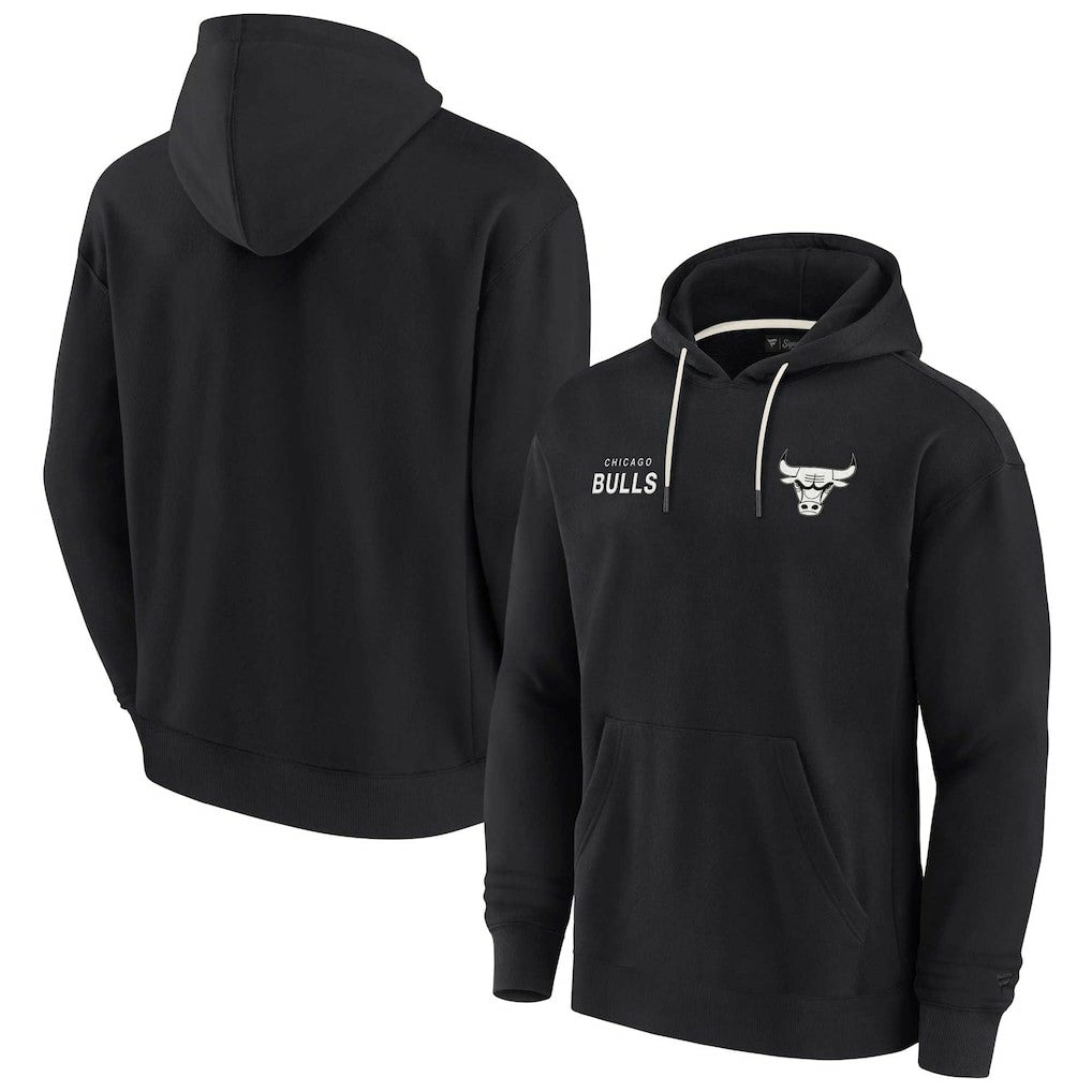Chicago Bulls Unisex Elements Super Soft Fleece Pullover Hoodie Black