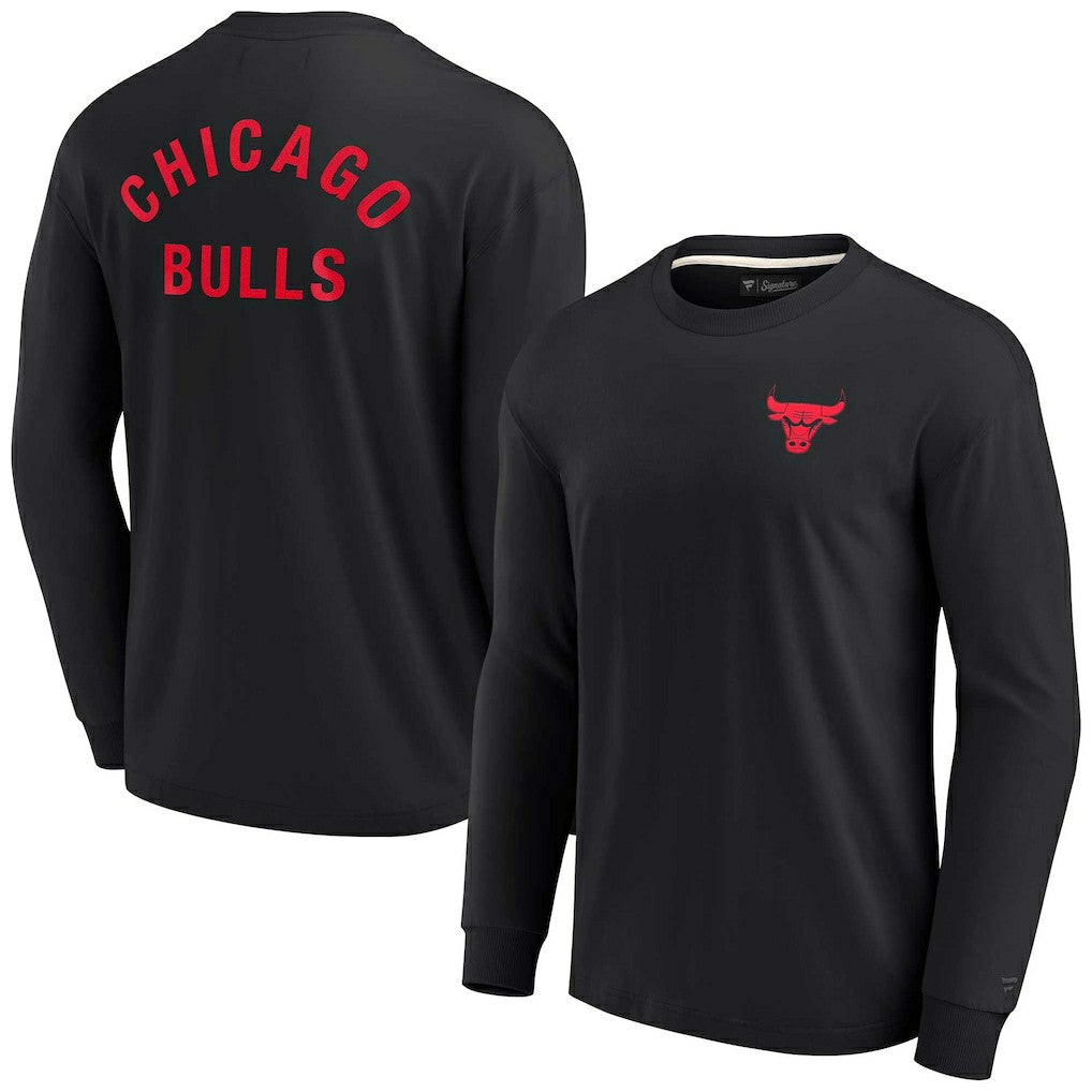 Chicago Bulls Unisex Elements Super Soft Long Sleeve T-Shirt Black