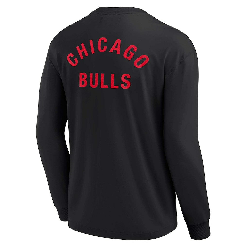 Chicago Bulls Unisex Elements Super Soft Long Sleeve T-Shirt Black