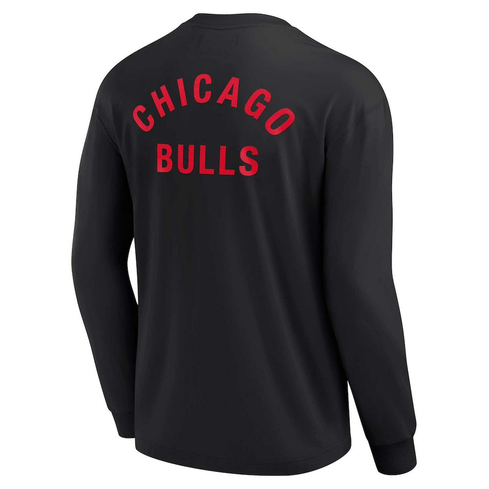 Chicago Bulls Unisex Elements Super Soft Long Sleeve T-Shirt Black